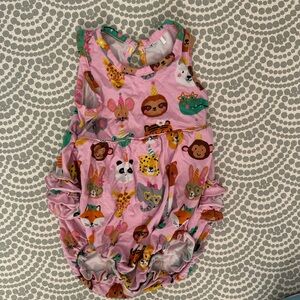 Little Sleepies Pink Animal Print Bodysuit